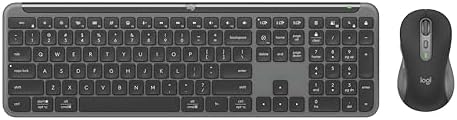 Logitech MK955 Signature Slim Wireless Keyboard and Mouse Combo, for Larger Hands, Quiet Typing and Clicking, Switch Across Three Devices, Bluetooth, Multi-OS, for Windows and Mac