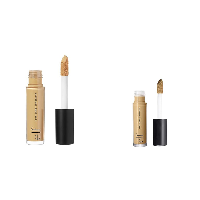 e.l.f. 16HR Camo Concealer Bundle - Deep Caramel 6ml & Medium Sand 0.2 Fl Oz