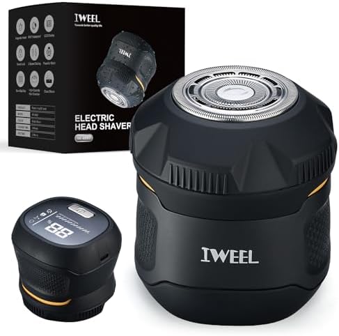 Head Shavers for Bald Men Magnetic Electric Razor Rechargeable Head and Face Shaver for Men Beard Trimmer IPX7 Waterproof Wet/Dry Bald and Skull Shavers Cordless Grooming Kit for Travel Home