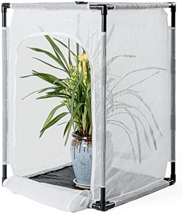 36" Large Monarch Butterfly Habitat Cage, Outdoor Insect Mesh Cage Terrarium 24" x 24" x 36"