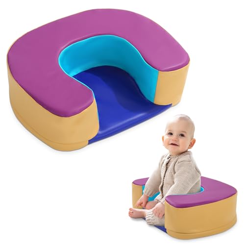 HOMBYS Sit up Cushion for Baby,High Density Foam Baby Floor Seat,Infant Seat for Sit Balance,Little Kids Chair for Sitting Support,Toddler Couch with Non-Slip Bottom,21.6"x6.7"