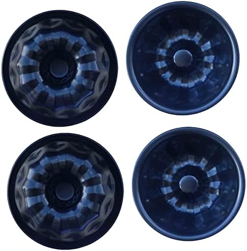 4 Pack Mini Fluted Tube Bundt Cake Pan, Inch Nonstick Pans, Black Carbon Steel Oven Baking Mold Mould for Cupcake, Muffin, Brownie, Pudding, Bavarois, Jello, Flan (MG20220308)