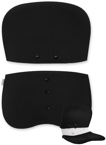 curble WIDER COVER, Detachable Cover for Teenager Chair, Ergonomic Chair Back Support and Lumbar Support (Cover Black)