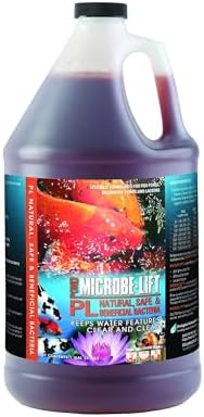 MICROBE-LIFT 10PLG4 PL Pond Bacteria and Outdoor Water Garden Cleaner, Safe for Live Koi Fish, Plant Life, and Decor, 1 Gallon