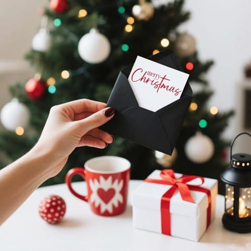 Merry Christmas Stickers for Cards Making, Merry Christmas Word Vinyl Decals for Crafts Label Bag Gifts Presents Scrapbooks (Red 270)