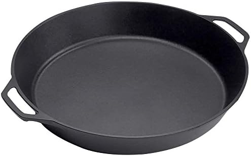 20-inch Pre-Seasoned Cast Iron Skillet - Dual Assist Handles - Nitrided Rust-Proof - For Oven, Stovetop, Grill & Campfire