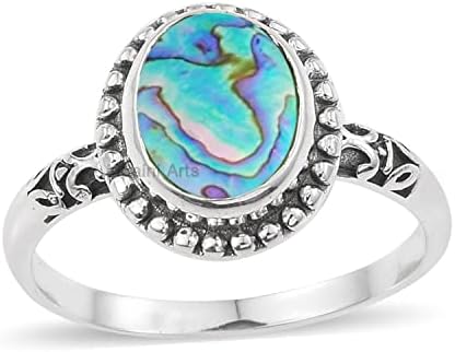 925 Sterling Silver Ring for Womens, Oval Gemstone Unique Handcrafted Ring
