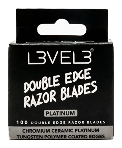 L3VEL3 Double Edge Razor Blades Platinum 100 Ct (Pack of 1)
