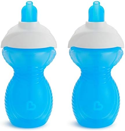 Munchkin Click Lock 2 Count Flip Straw Cup, 9 ounce, Assorted Colors