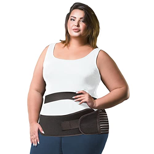 BraceAbility Obesity Belt Stomach Holder - Plus Size Men and Women's Big Belly Support Band Girdle for Hanging Stomach, Pendulous Abdominal Support, Lower Tummy Fat Lifter Pannus Sling (2XL)