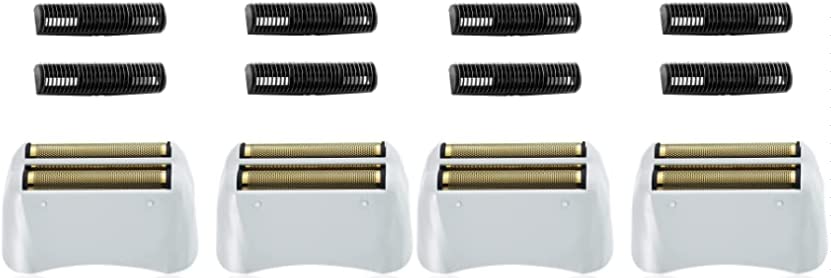 4 Pack Pro Shaver Replacement Foil and Cutters compatible with andis 17150(TS-1) shaver ProFoil Lithium replacement, Golden