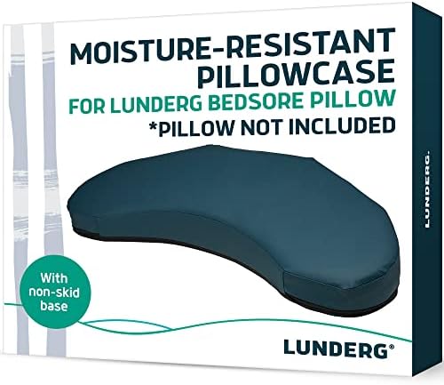 Lunderg Moisture Resistant Pillowcase Replacement for Bedsore Pillow Positioning Wedge - Premium Moisture Resistant Fabric - Pillow NOT Included