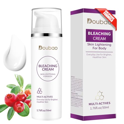 Skin Bleaching Cream for Dark Skin Lightening Underarm Whitening Cream Contain Vitamin C for Armpit, Knees, Elbows, Inner Thighs, and Bikini Area (1.76 fl.oz)