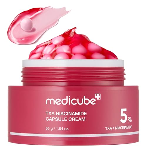 medicube TXA+Niacinamide Capsule Cream | Dual Radiance Moisturizer, Ideal for Use After Spot Care | For Uneven Skin Tone, Texture & Hydration | 99% Pure Tranexamic Acid | Korean Skincare | 1.94oz
