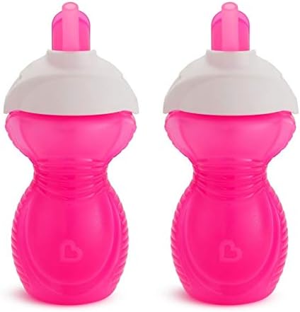 Munchkin Click Lock 2 Count Flip Straw Cup, 9 ounce, Assorted Colors