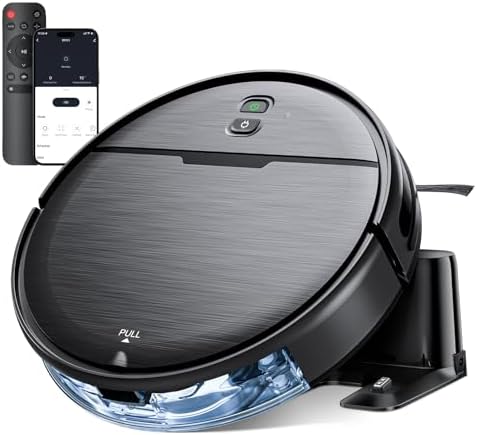 Robot Vacuum and Mop Combo, 2 in 1 Robotic Vacuums Cleaner with WiFi/App, Robot Vacuum with Water Tank, Strong Suction, Schedule, Self-Charging, Quiet, for Hard Floor, Pet Hair, Low Pile Carpet