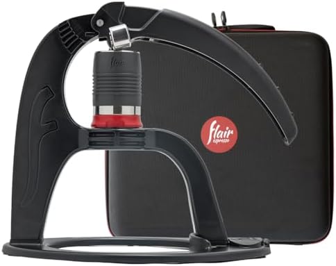 Flair The NEO Flex with Carrying Case: UPDATED Direct Lever Manual Espresso Maker for Beginners and Travel - Pressure Gauge for 9 BAR Brewing Included