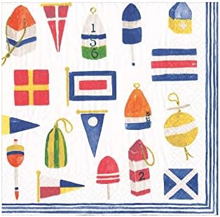 Caspari Nantucket Paper Cocktail Napkins - 20 Per Box