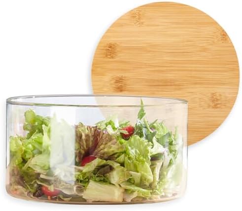 190oz Extra Large Glass Trifle Bowl with Lid, Modern Design Clear Glass Round Dessert Centerpiece Serving Bowl for Laying Ice Cream Cakes, Salad, Fruit, Microwave & Dishwasher Safe