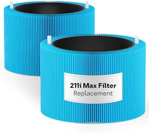 Leemone 2 Pack Blue Pure 211i Max AllergenBlock Filter Replacement Compatible with Blue Pure 211i Max Air Puri-fier, H13 True HEPA & Activated Carbon Filter, Compare to Part #F2MAX
