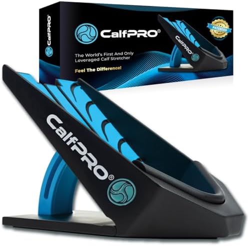 CalfPRO® Deepest Calf Stretcher for Plantar Fasciitis Relief. Deep Heel Lock Stretch Device for Tight Calves, Achilles, Hamstrings, & Foot Pain. Portable Mobility Tool for Athletes & Everyday Use