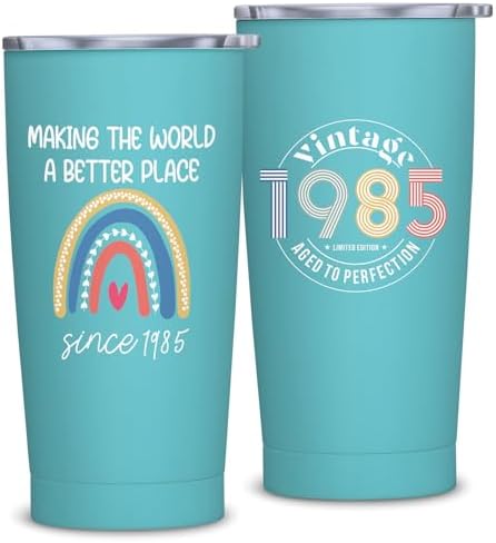 40th Birthday Gifts Women, Gifts for 40 Year Old Woman, 40th Birthday Decorations, 1985 Tumbler for Woman, Forty Gift for Her, 40 Yr Old Bday 20oz Tumbler