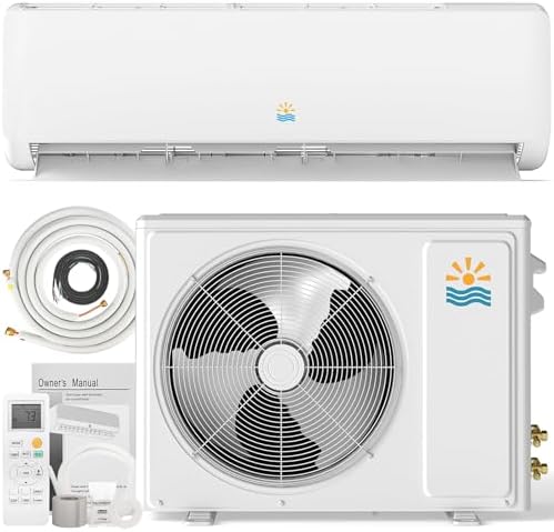 12000 BTU Mini Split Ac/Heating System - 19 SEER2 Mini Split AC Unit with Heat Pump, 115V Energy Efficient Ductless AC Unit Up to 750 Sq.Ft with Installation Kit