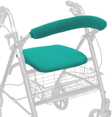 Top Glides Universal Rollator Walker Seat and Backrest Covers (Teal)