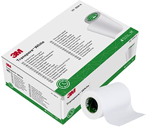 3M™ Transpore™ White Surgical Tape 1534-3, 3 inch x 10 yard (7,6cm x 9,1m), 4 Rolls/Carton 10 Cartons/Case