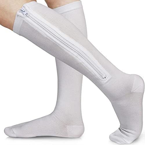 Ailaka Medical 15-20 mmHg Zipper Compression Socks Women Men