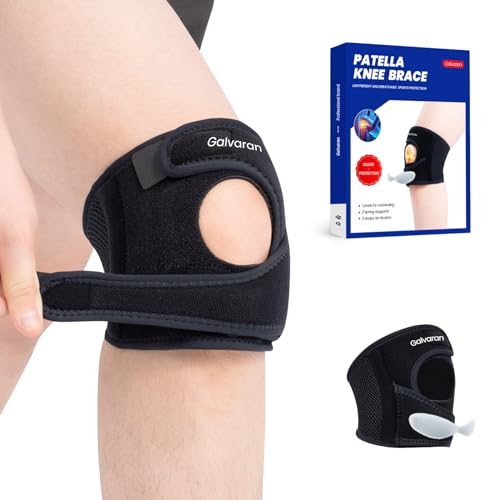 Galvaran Patellar Knee Brace Support Strap Knee Pain Relief Adjustable Knee Strap for Tendonitis, Arthritis, Jumpers, Tennis Running Injury Recovery (X-Large)