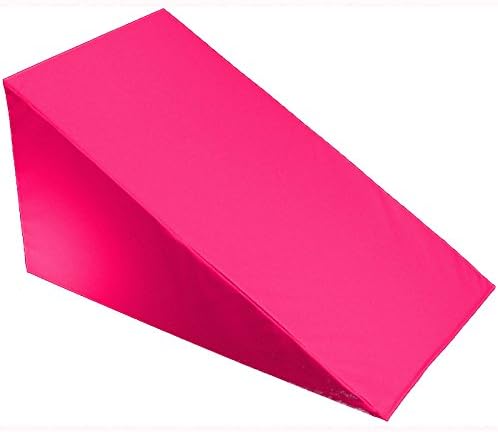 MoonRest 7”, 10”, 12”- inch Foam Bed Wedge Zippered Cover/Pillow Replacement Cover (24" X 24" X 10", Hot Pink/Fuchsia)