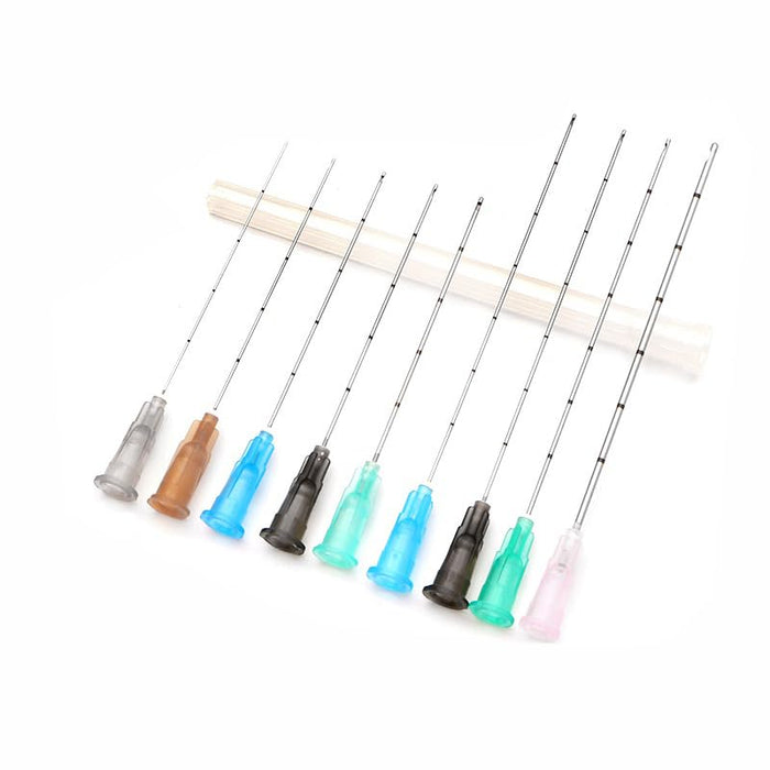 25G 38mm Blunt Cannula,Professional Blunt Tips for Facial Filling Tattoo Needle,50pcs Micro Cannula Needl