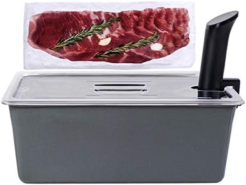Large Sous Vide Container with Lid and Insulating Sleeve | Sous Vide Accessories | Compatible with Anova, Anova Nano, Joule, Instant Pot, Sous Vide Cookers (26 QT)
