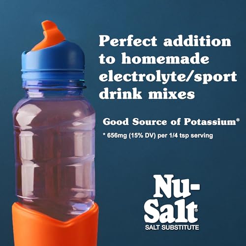 Nu-Salt Sodium-Free Salt Substitute, Contains Potassium Chloride, Table Salt Alternative, Vegan, Good For Chips, Pretzels, French Fries, Popcorn Seasoning, 3oz Shaker Bottle (Pack of 12)