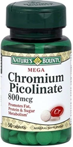 Nature's Bounty Mega Chromium Picolinate 800 mcg tablets 50 ea (Pack of 2)GET 20% OFF STOREWIDE!