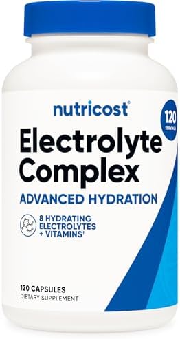 Nutricost Electrolyte Complex Advanced Hydration (120 Capsules) - 8 Hydrating Electrolytes & Vitamins, Gluten Free, Non-GMO, Vegetarian