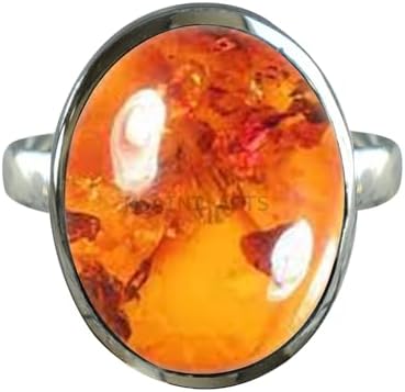 Solid 925 Sterling Silver Ring for Women & Men, Amethyst Ring Gemstone Unique Handcrafted Ring (US Size 5)