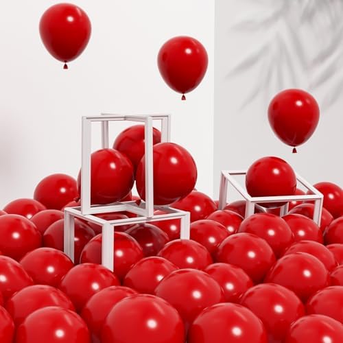 120pcs 5 inch Red Balloons, small Red Latex Balloons for Baby Shower Wedding Valentines Christmas Birthday Party Decorations