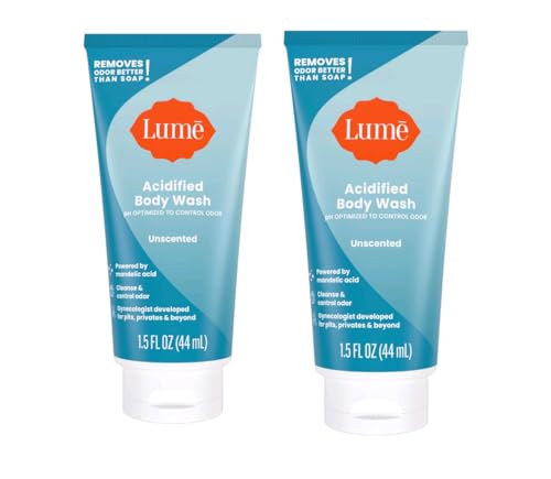 Lume Mini Travel Size Tube Body Wash - Unscented - 1.5 fl oz (pack of 2