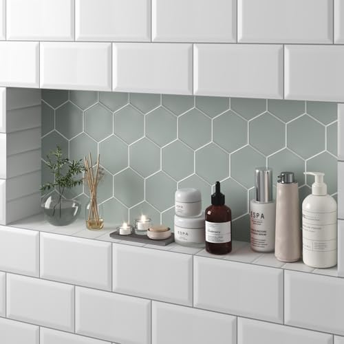 Shower Niche, 1 Shelf, Contemporary Style, Shower Shelf, 16"x40"x4" Recessed Wall Shelf for Bathroom, Plenty of Room for Tall Bottles, Shampoo, Conditioner, Soap and Candles