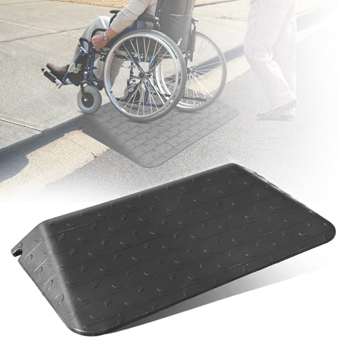 3.5" High Wheelchair Ramp Rubber Threshold Ramps for Wheelchairs for Home, 5500 lbs Weight Capacity, Non-Slip Surface for Wheelchair,Strollers,Scooters Home Doorways Use
