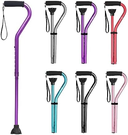 BeneCane Walking Cane for Men & Women Adjustable Cane with Offset Soft Cushioned Handle -Portable Lightweight Sturdy Mobility Walker Aid for Elderly, Seniors Collapsible Cane
