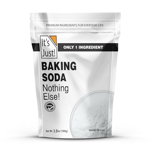 It's Just - Baking Soda, 100% Pure Sodium Bicarbonate, Food Grade, Non-GMO, Made in USA, Cooking, Baking (3.5 Pound)