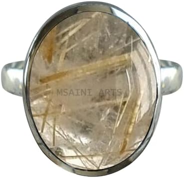 Solid 925 Sterling Silver Ring for Women & Men, Amethyst Ring Gemstone Unique Handcrafted Ring (US Size 5)