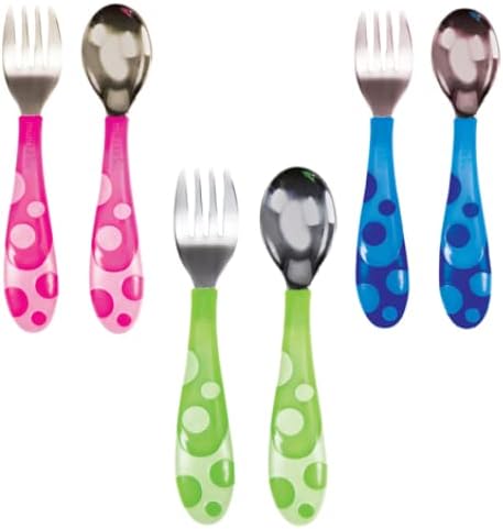 Munchkin Toddler Fork and Spoon Set, Assorted colours