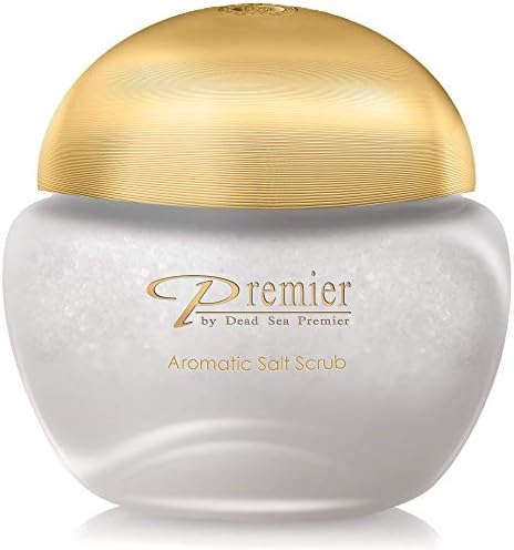 Premier Dead Sea Aromatic Salt Scrub, body scrub, bath salts infused with essential oils, jojoba oil, vitamin e oil, Exfoliates and Moisturizes smooth soft skin Hands, Feet & Body EXOTIC SCENT 10.5oz