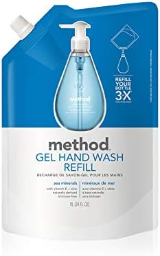 Method Gel Hand Soap Refill, Sea Minerals, 34 oz, 1 pack, Packaging May Vary