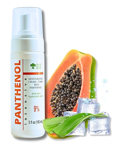 9% Panthenol Foam Spray, Vitamin B5 + Deep Moisturizing Hyaluronic Acid After Sun Care & Sunburn, After Tattoo Care, Hair Transplant & Baby Rash Relief, 5 Oz