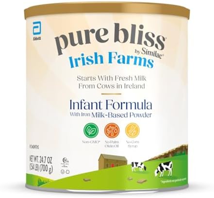 Pure Bliss Irish Farms Easy to Digest Baby Formula Non-GMO Infant Formula 0-12 months 24.7-oz Powder Can